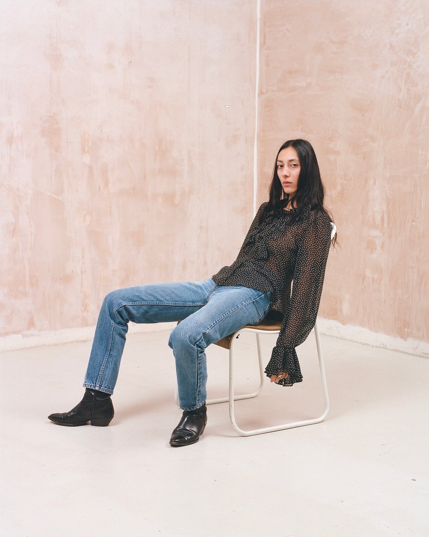 Talla - The Polka Ruffle Blouse