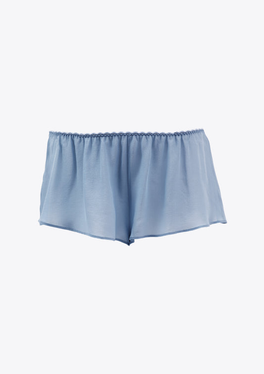 Pale blue silk french knicker shorts