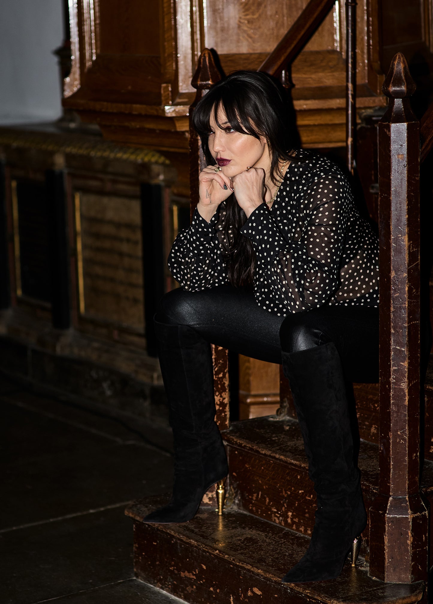 Kamilah - The Polka Dot Ruffle Blouse