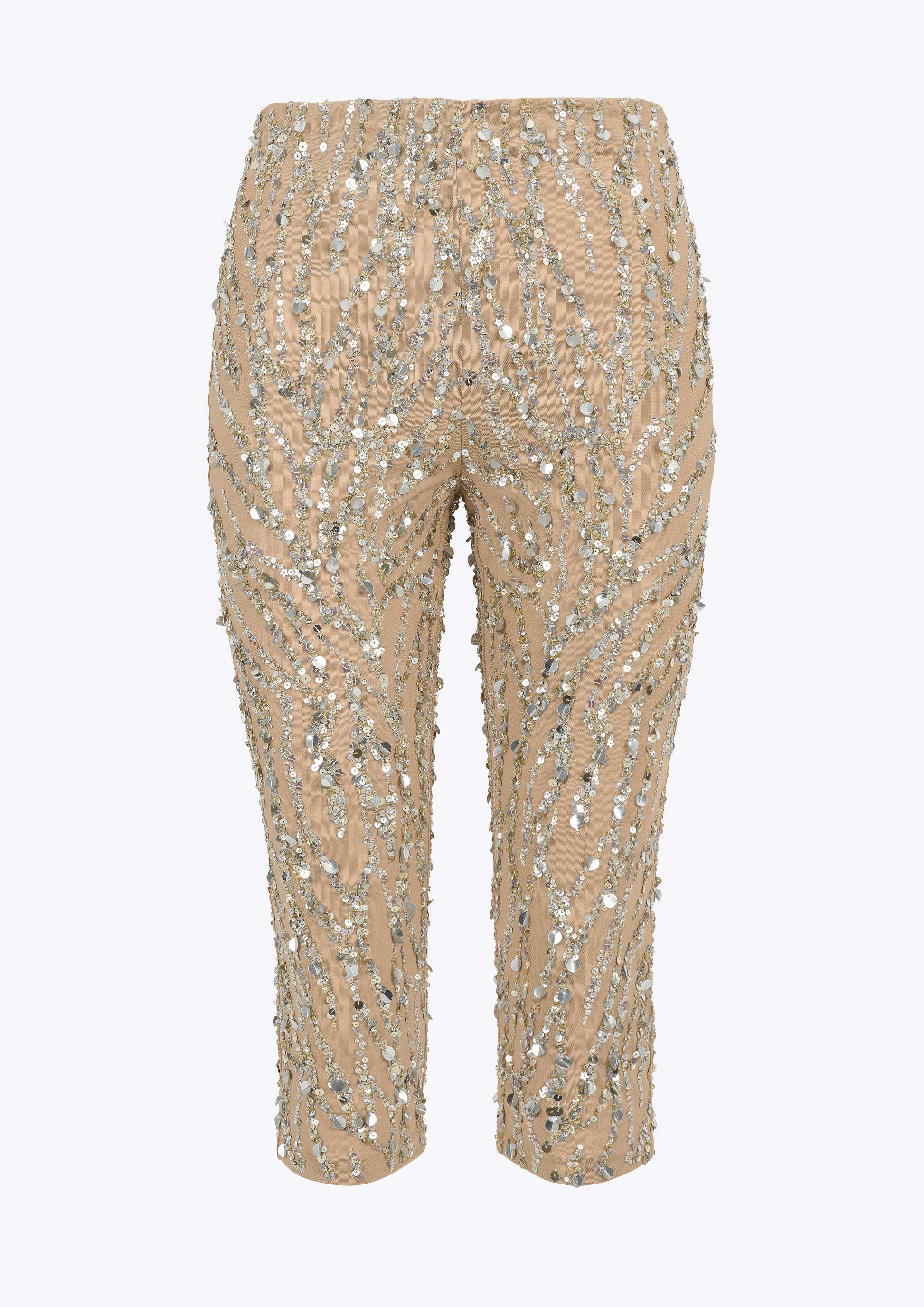 Sequin and crystal embellished trousers 
